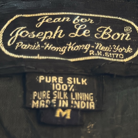 Jean for Joseph Le Bon silk geometric print sequin open front Jacket blazer Sz M - Picture 5 of 5